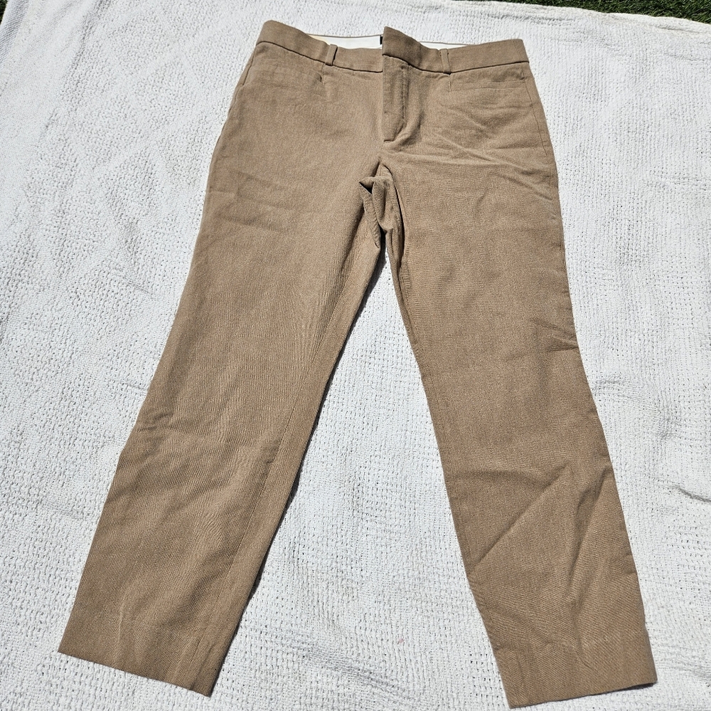 Banana Republic The Sloan Fit Womens Ankle Pant Brown Size 10 with Pockets